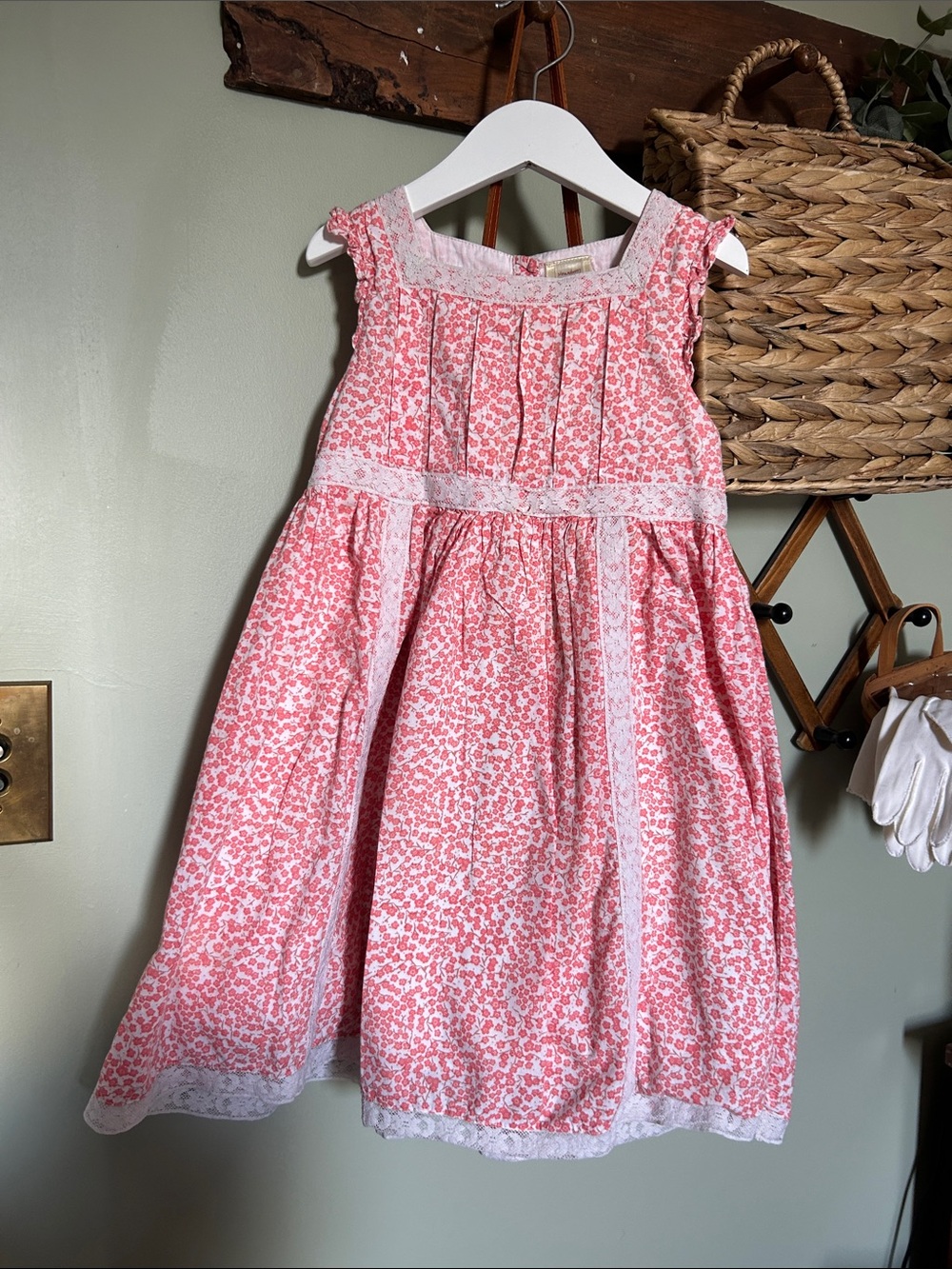 Starberry Fields Pink Floral Lace-Trim Sundress